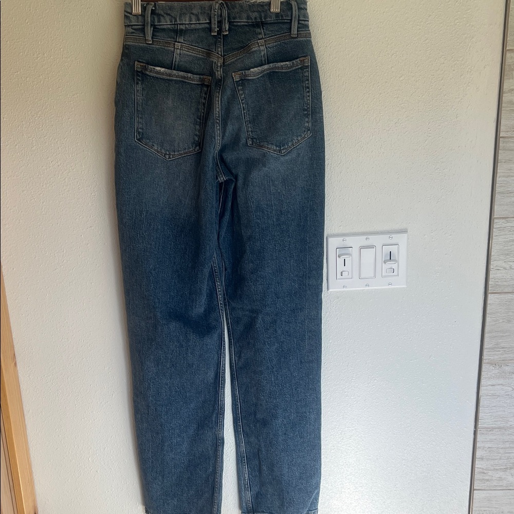 Good American Distressed Denim Jeans SZ 25 - Picture 9 of 9